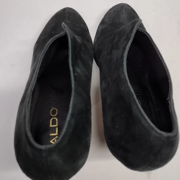 Black Suede Aldo "Tallo Shooties" l Stiletto l Size 8.5 l Genuine Leather - Picture 8 of 12